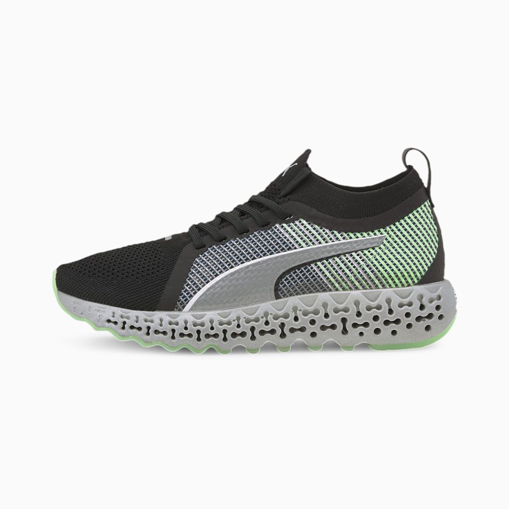 Puma Calibrate Runner Női Futócipő - Fekete/Zöld ( Hungary - NQYSG4078 )
